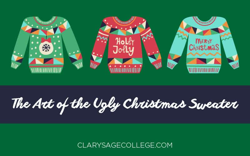 Three animated ugly sweaters