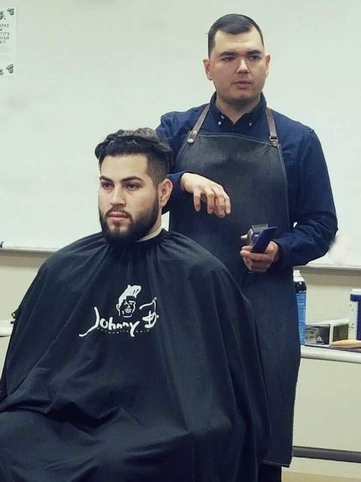 Junior Cisneros demonstrating an undercut.