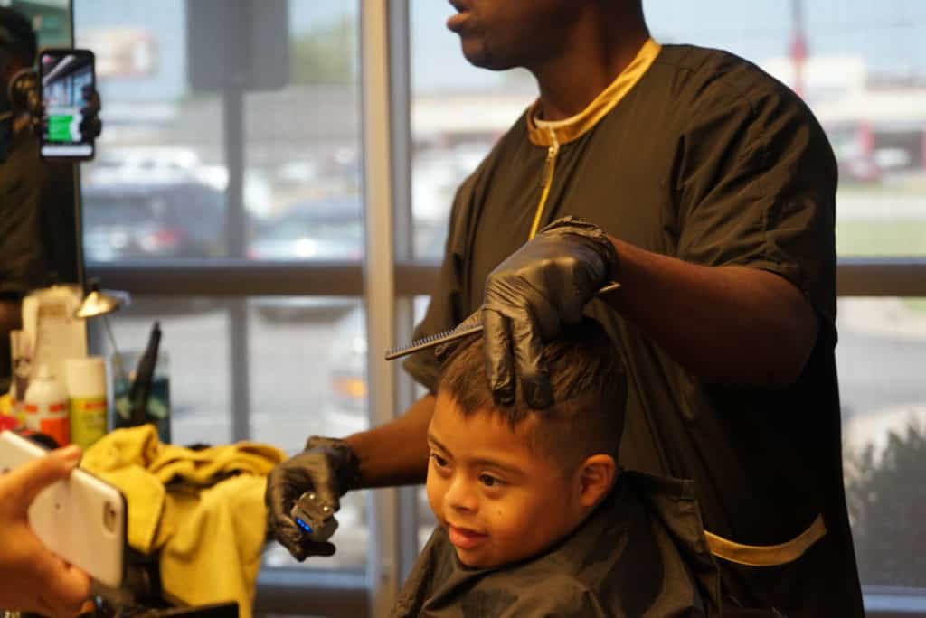 Clary Sage College Barber Students Volunteering in Tulsa