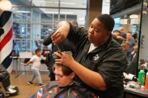 Clary Sage College Barber Students Volunteering in Tulsa